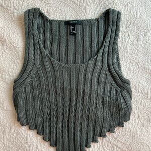 Forever 21 Charcoal Ribbed Tank Top